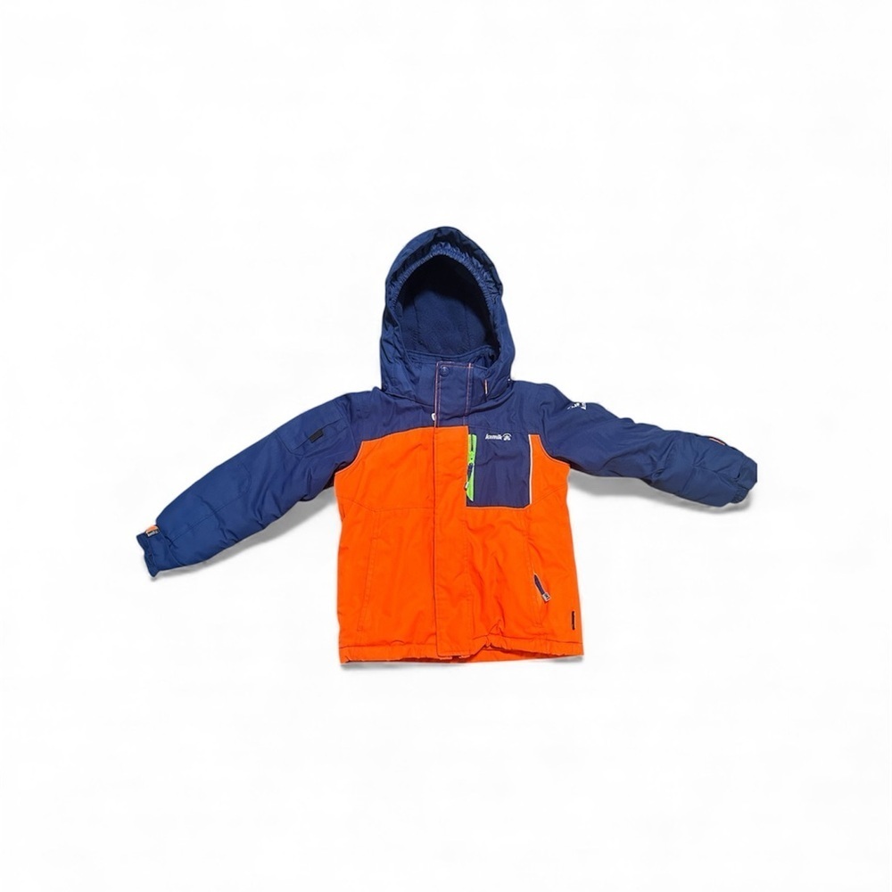 Kamik boys Blue and Orange Hooded winter jacket with insulation sz 5
